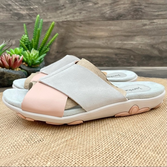 NIB Jambu Bloom Wide Strap Slide Leather Sandal - Picture 5 of 12